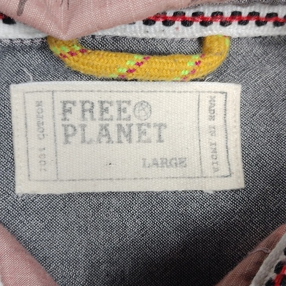 Free Planet men's short sleeved button down shirt size large - Picture 2 of 11